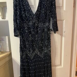 Pissarro Nights black and silver formal gown size 12